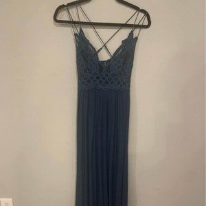 Free People Adella Maxi Dress Navy